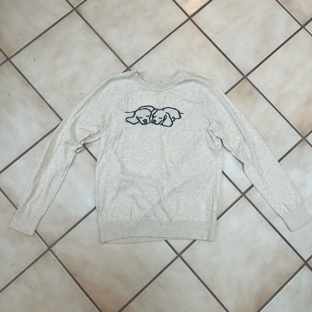 BANANA REPUBLIC puppies crewneck - lightweight!